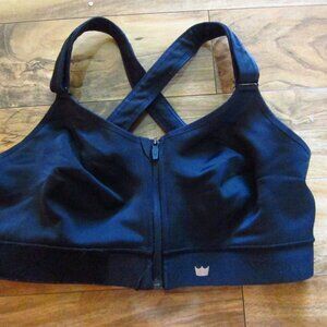SHEFIT Black Front Zip High Impact Ultimate Sports Bra Size 3 Luxe